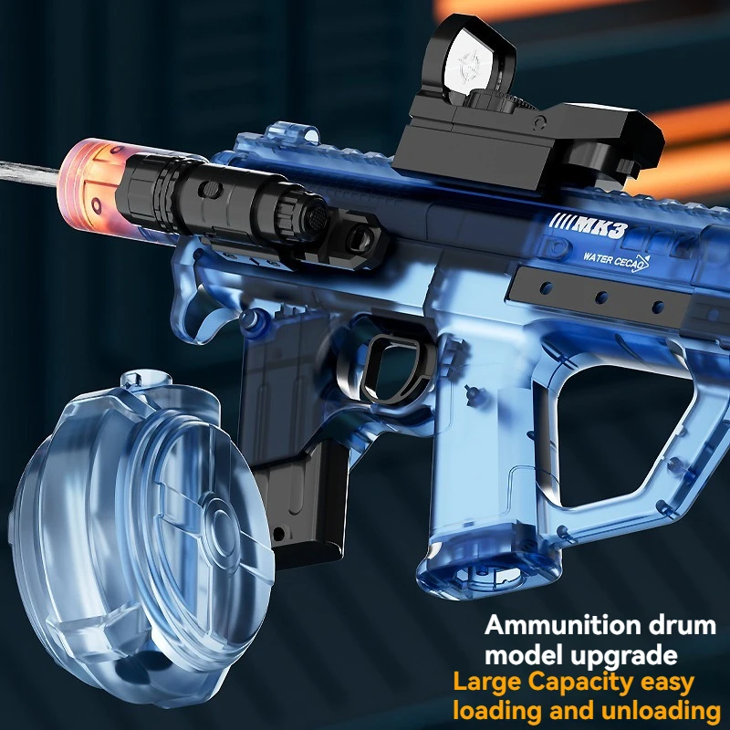 2026New adult electric MK3 water guns with lights, powerful with automatic water, summer outdoor and beach toys for kids view 6
