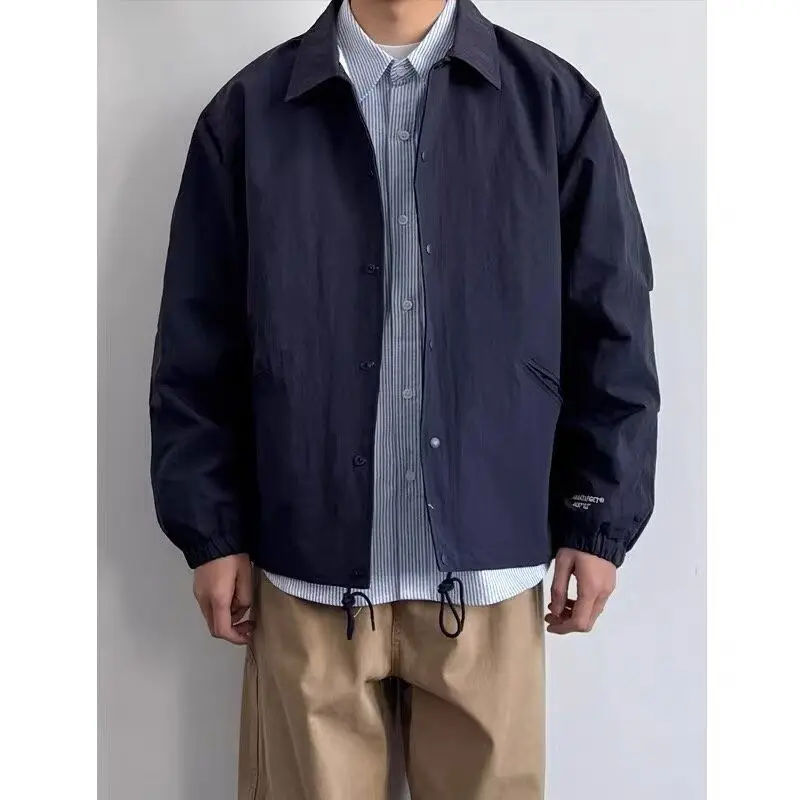 

Men's Busin Casual Jaet Thin Waable Comfortable Loose Fit Spring Autumn Outerwear for Meetings And Politics