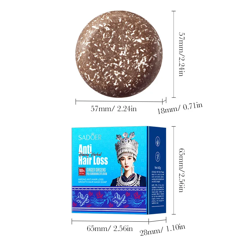 Oriental Hmong Traditional Anti-Hair Loss And Dandruff Solid Shampoo Soap - Deep Cleansing And Nourishing Shampoo Soap Bar view 5