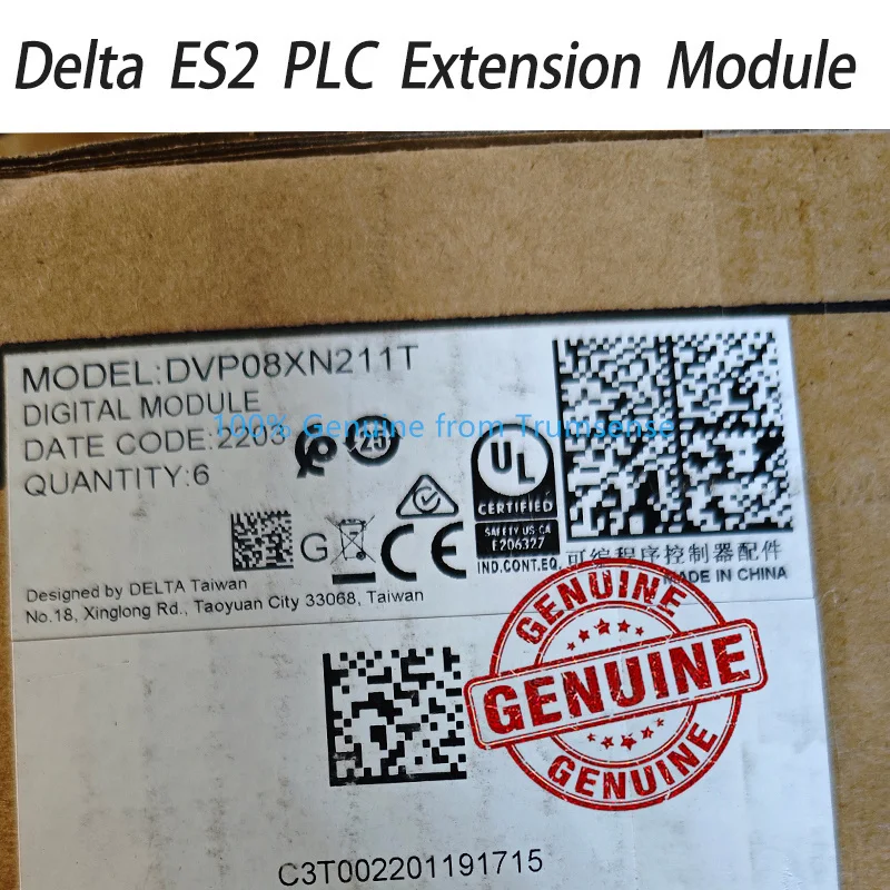 100% Echte Delta ES2 Serie Digitale Uitbreidingsmodule DVP08XN211/16/24/32/XM211N/R/T/08/16XP/24XP/32XP