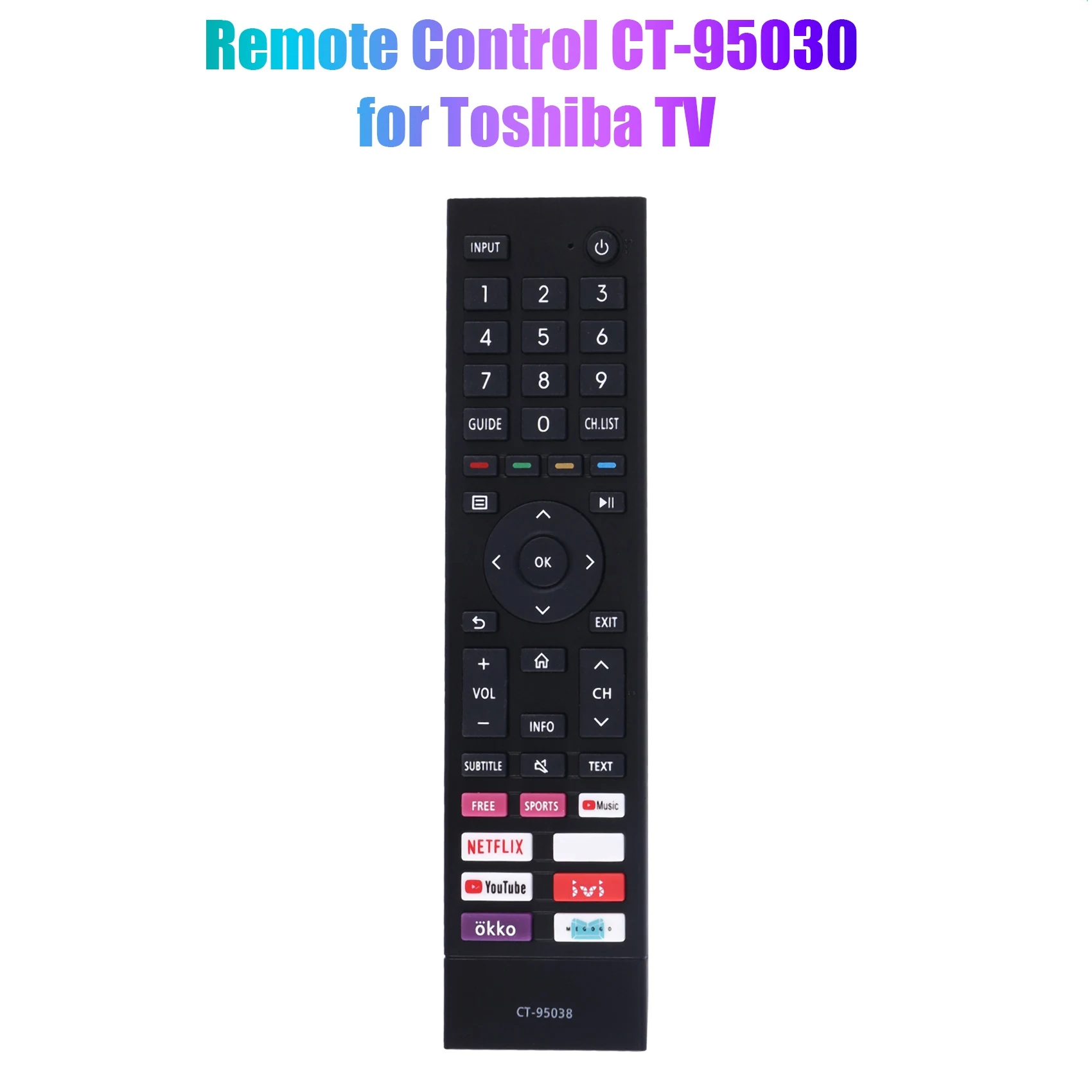 Control remoto de repuesto CT-95038 para mando a distancia de TV