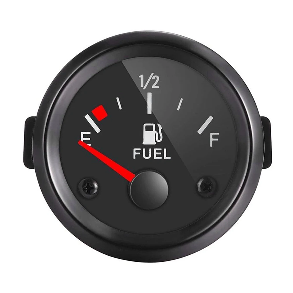 

Universal Car Fuel Level Gauge White Backlight Auto Car Fuel Meter 12/24V Pointer Oil Tank Meter IP67 Waterproof for Boat Yacht