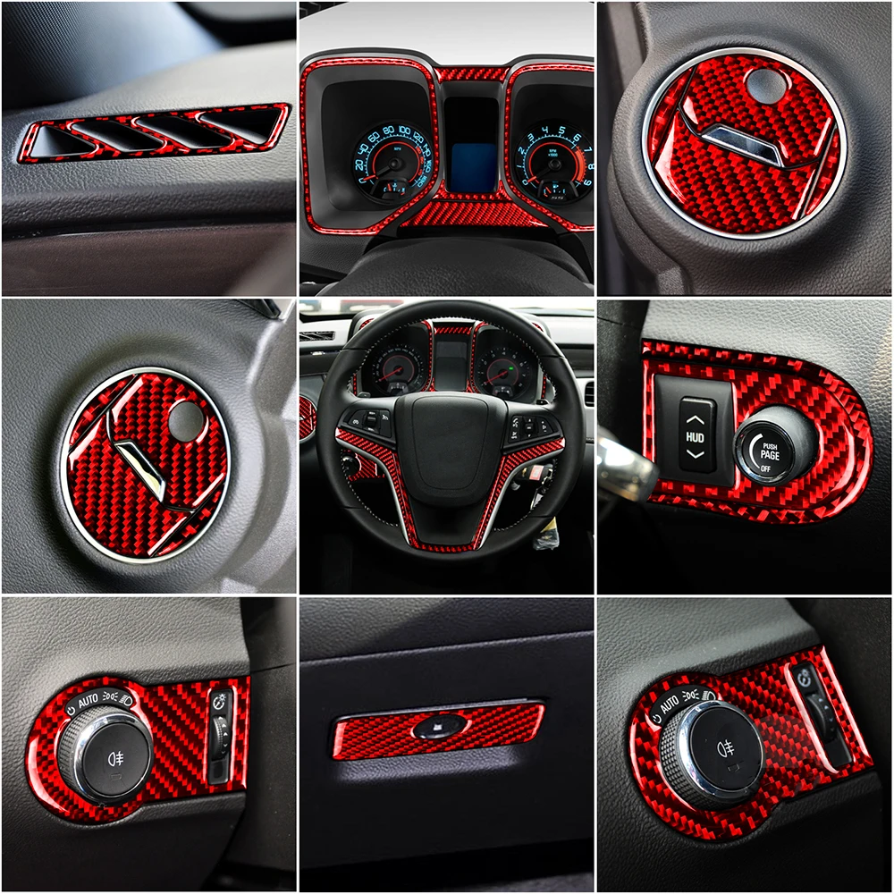 

For Chevrolet Camaro 2010 2011 2012 2013 2014 2015 Carbon Fiber Style Car Interior Mouldings Decorative Strip Car Stickers