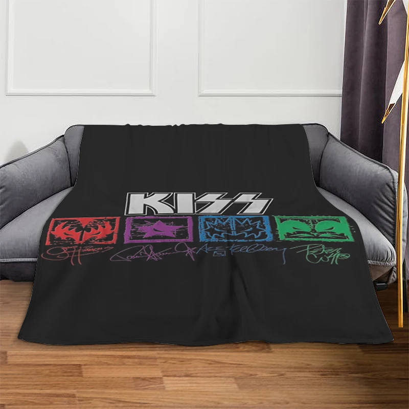 

Sofa Blankets A-Kiss Rock Bands Microfiber Bedding Nap Blanket Fluffy Soft Blankets King Size Blanket Warm Bed Fleece Camping