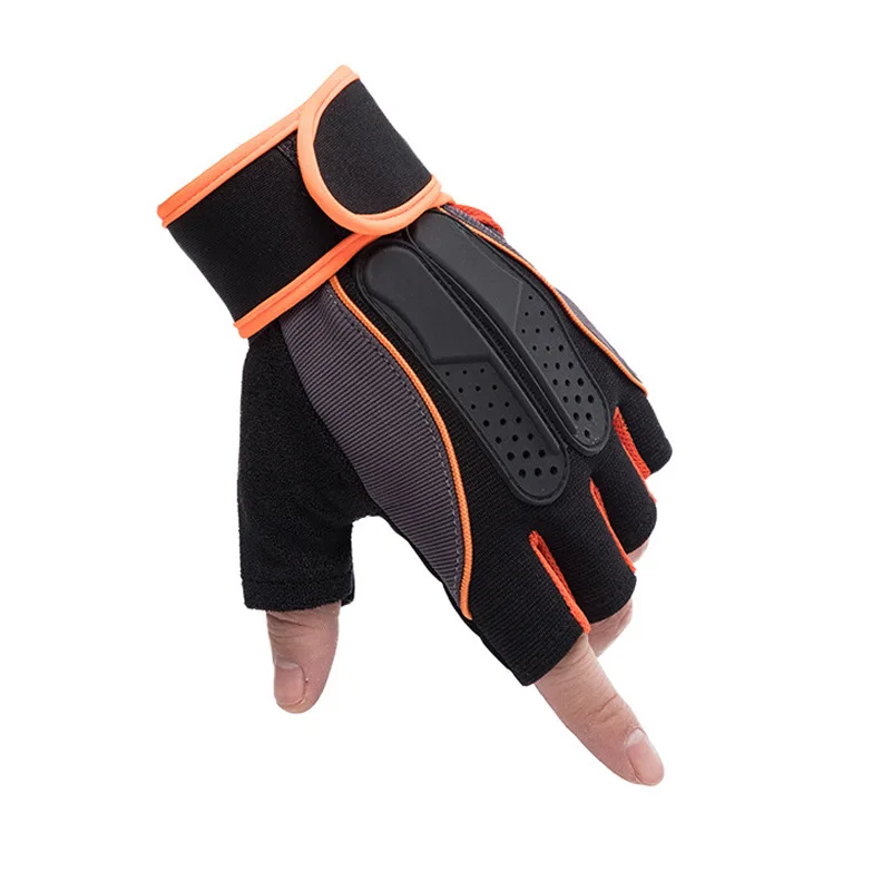 Outdoor Bodybuilding Sport Gym Handschuhe Handgelenk Wrap Gewicht Fitness Männer Handschuhe Halb Finger Atmungsaktive Anti-skid Unterstützung Frauen