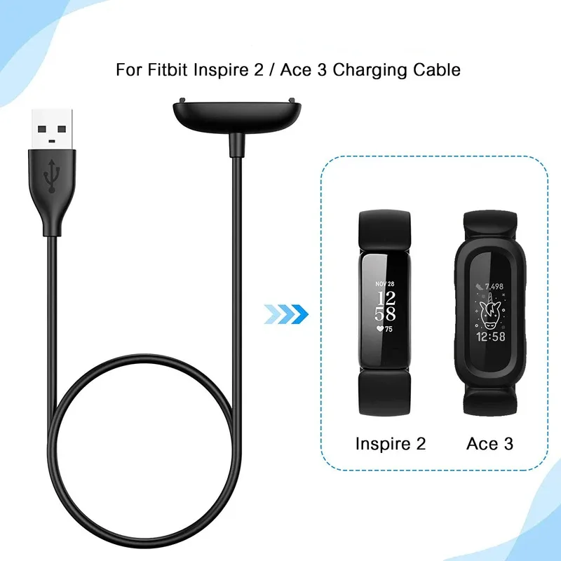 

USB Charging Cable For Fitbit Ace 2 3 Inspire 2 Inspire 3 Charger Cord