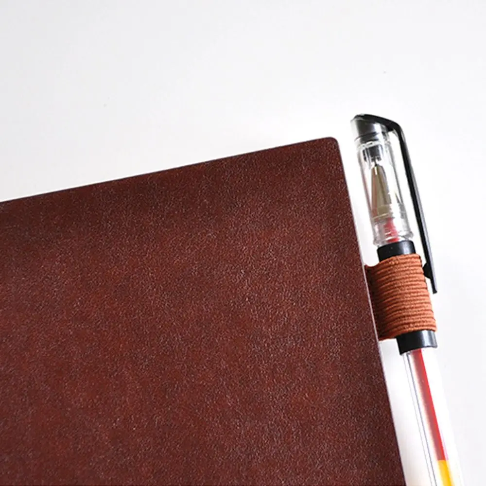 Self-adhesive Pen Holder PU Leather Pen Clip pencil holder Elastic Loop for Notebook Journals calendars Clipboards pen holder