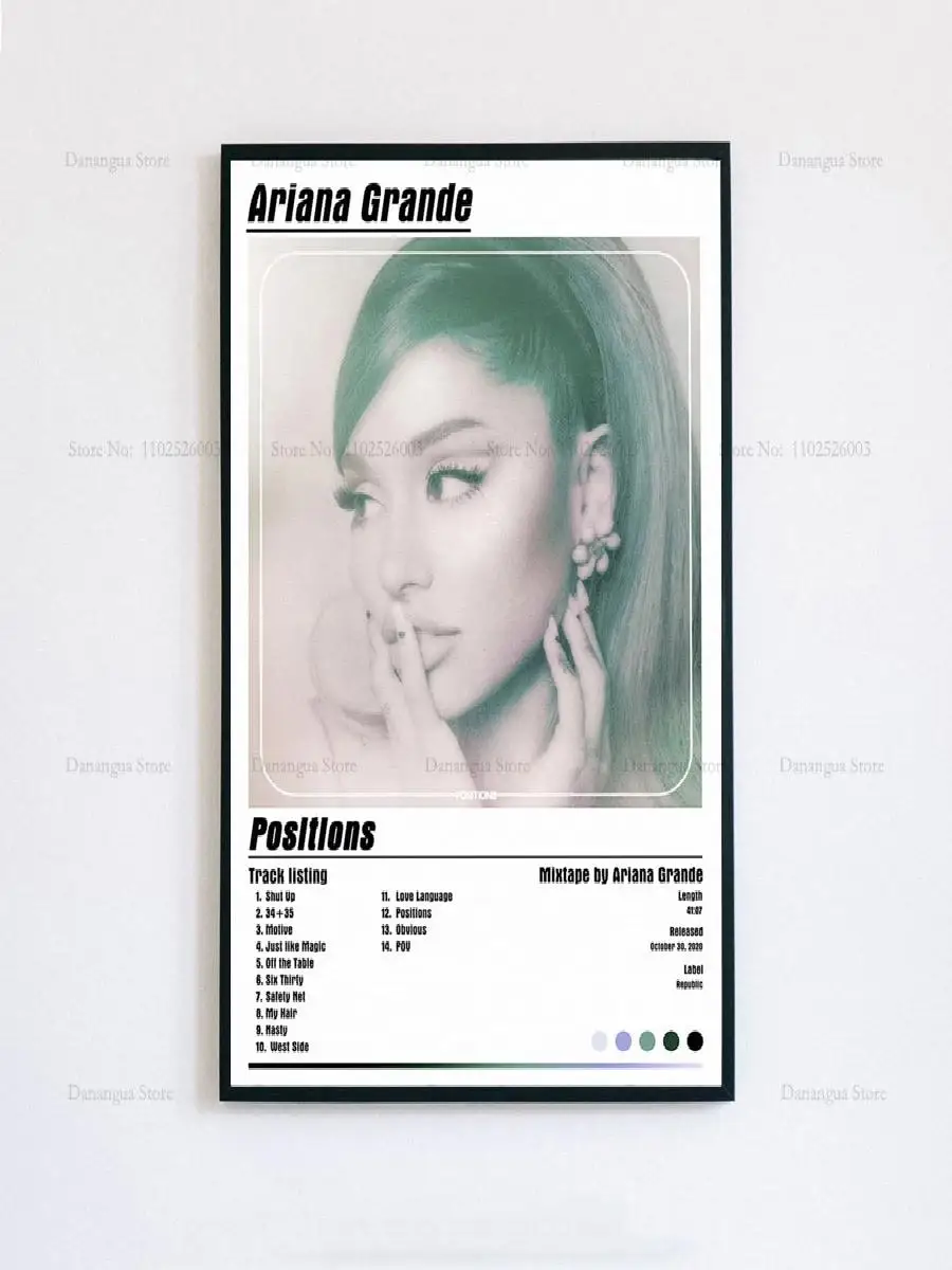 Ariana Grande \'Thank U, Next\' Album Cover Art Poster - Home Wall Decor Print