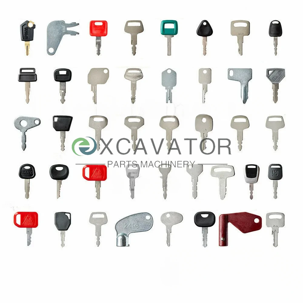 

41 Heavy Equipment key Set For Caterpillar Komatsu Hitachi Deawoo JCB Bobcat Yanmar John Deere Kubota High Quality