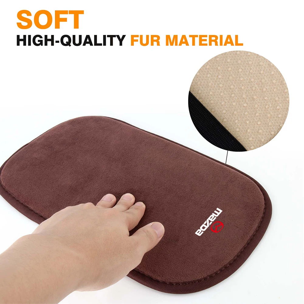 Car Armrest Box Protective Pad Fur Anti-slip Armrest Pad Protective Cover For Mazda MS 2 3 5 6 Axela CX-5 CX-3 Atenza Demio RX7