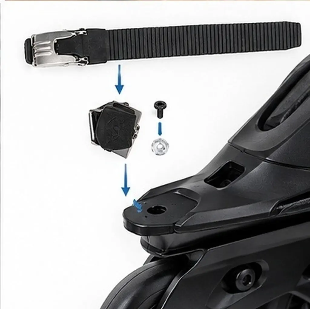 4Set Roller Skate Buckle Straps Inline Skate Replacement Fixing Parts Adjustable Skating Shoe Accessories Universal Fit Black