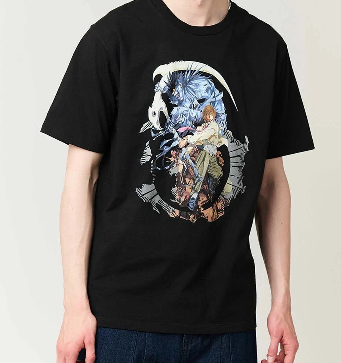 

Limited Edition Collection Moon Ryuk T-Shirt Cotton Short Sleeve Black Graniph Anime Japan New Creative Cost-effective Versatile