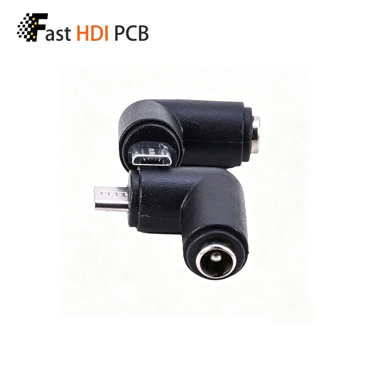 DC 5.5x2.1mm Female to Micro USB Male Power Adapter 90 Degree Right Angle Charging Converter for Android Phone Tablet, Universal