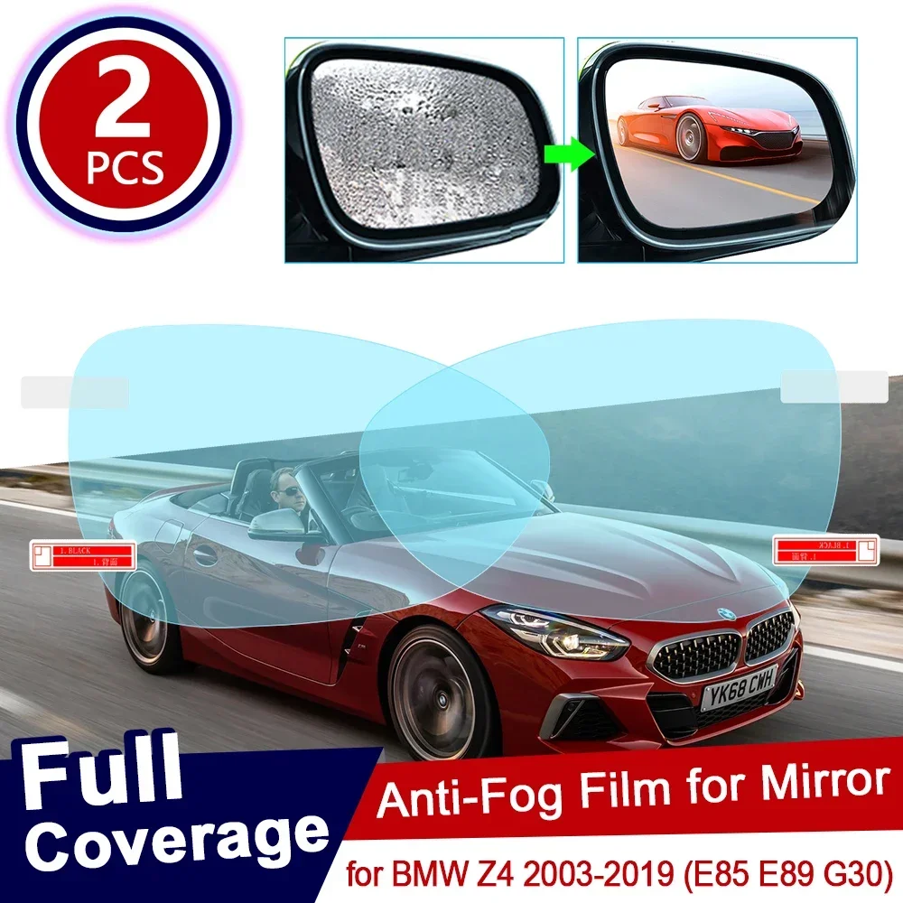 for BMW Z4 2003~2019 E85 E89 G30 Car Rearview Mirror Protective Film Anti Dazzle Waterproof Rainproof Anti Fog Car Sticker 2018