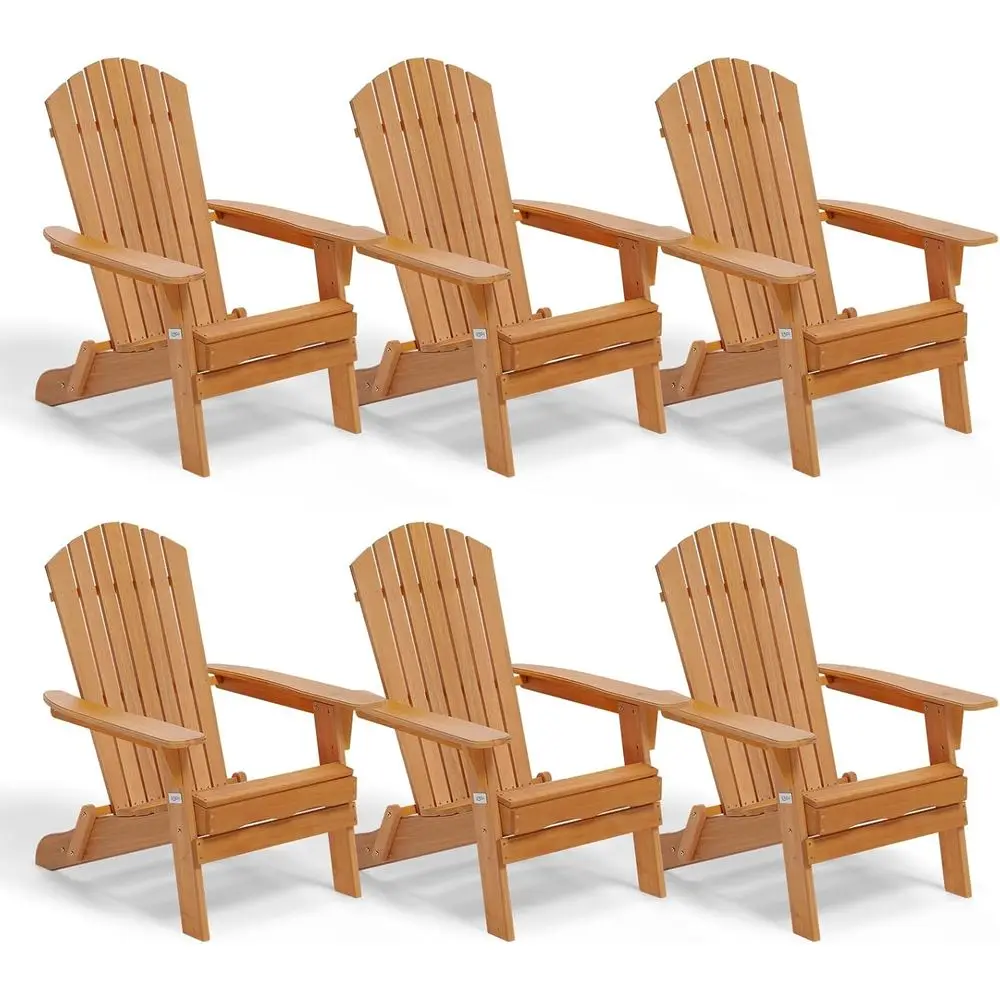 

Набор из 6 деревянных кресел Адирондак для использования на открытом воздухе: идеально подходят для патио, барбекю, веранды, двора и зоны у бассейна.
