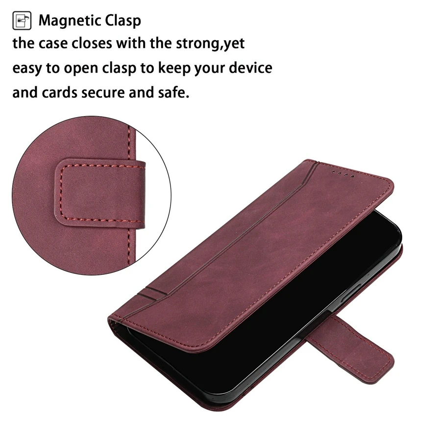 Wallet Flip Strap Leather Case For Samsung Galaxy S22 S21 S20 Plus Ultra FE S10E S10 Lite S9 S8 Plus S7 Note 20 Ultra 10 Lite 9