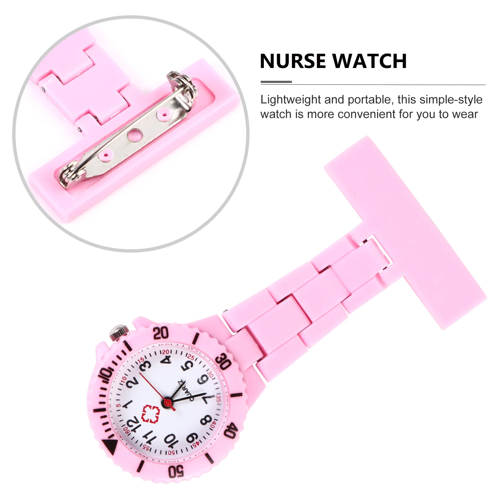 Reloj de bolsillo Enfermera de enfermería Moda Enfermeras Solapa Vista clara Mujeres Metal Hospital