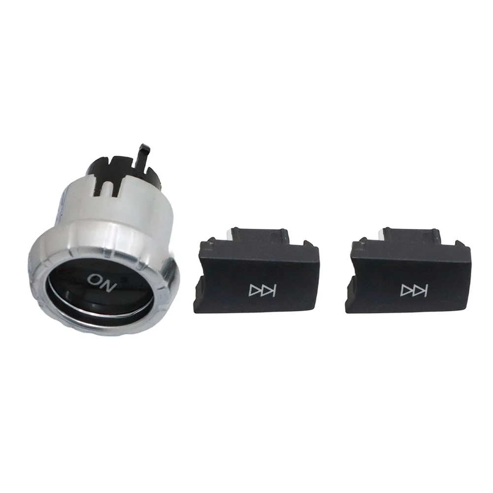 Black Chrome CD Audio Control Button Knob Cover Kit for Mercedes For W176 For W204 W212 W207 W218 W172 W246 W156 X204