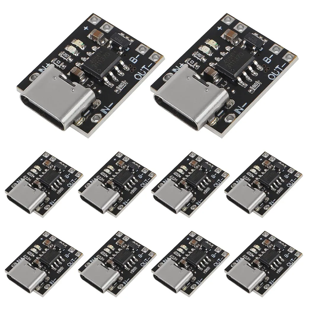 5/10PCS TP4057 1A Lithium Battery Charging Protection Board Module with Protection Type-C USB Charging Boards 3.7V 4.2V