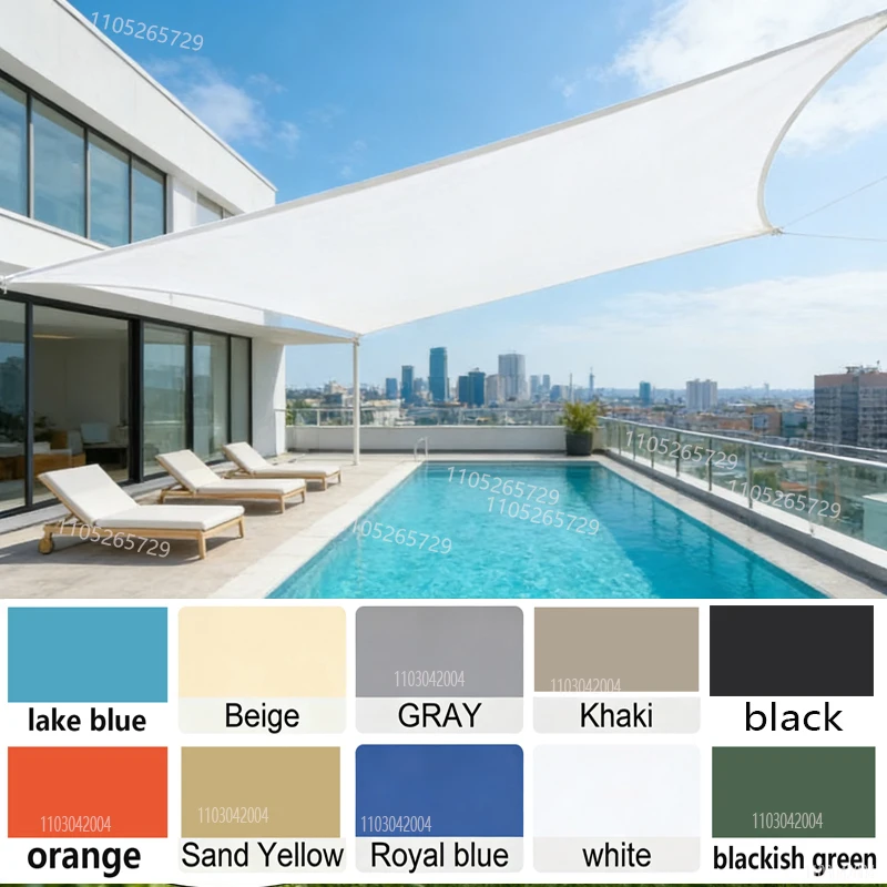 

Солнцезащитный тент 15 цветов, водонепроницаемый, для террасы, газона, пляжа, сада, навеса для машины, двора, палубы, беседки