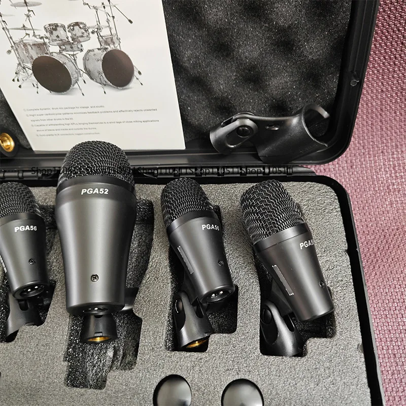 

Microphone 7 pcs Clip Mic Kit Bundle Recording Professional Wired Drum Microphone Set