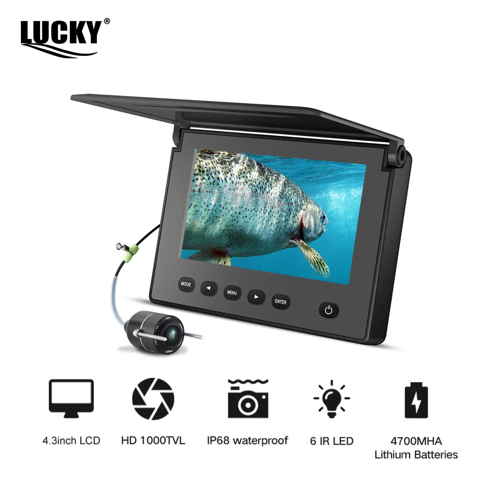 Lucky Cámara Submarina con Buscador de Peces Visión Nocturna - imagen 3