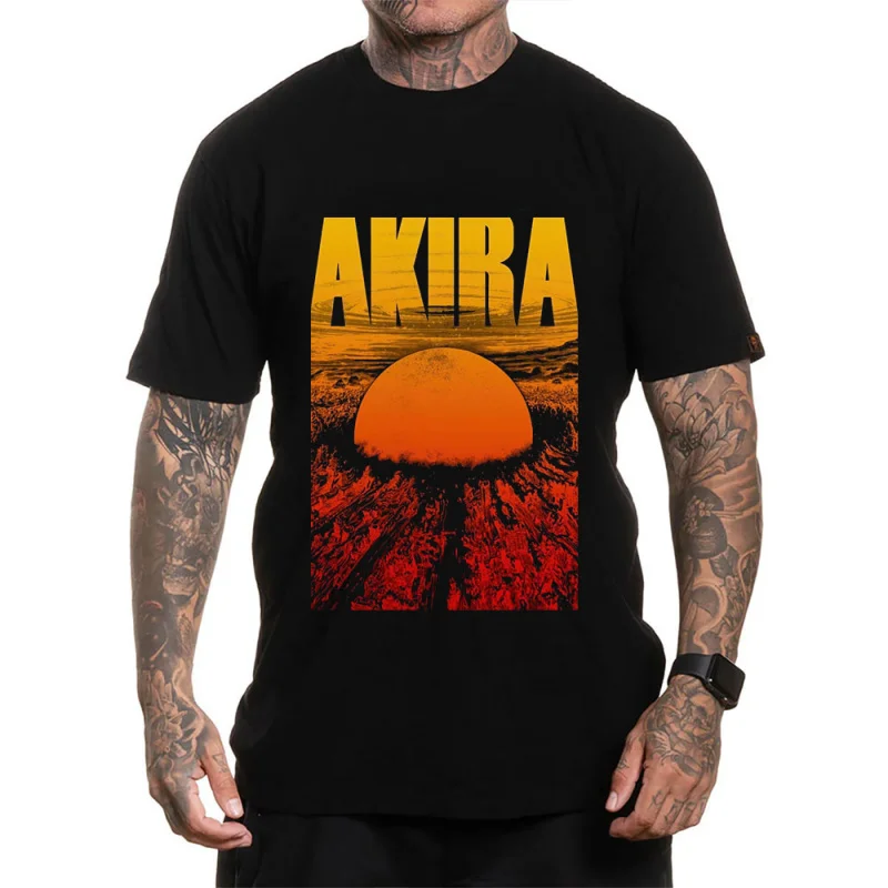 

Vintage 1991 Akira Anime T Shirt Cyberpunk Manga City explosion Graphic clothes cyber mecha Neo-Tokyo Streetwear All size tops