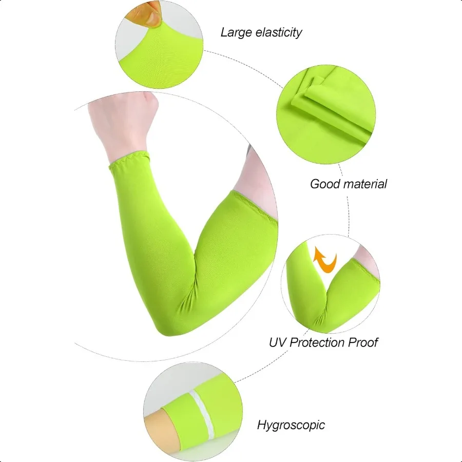 8 paia di maniche da braccio con protezione solare UV per uomo e donna, maniche rinfrescanti per tatuaggi