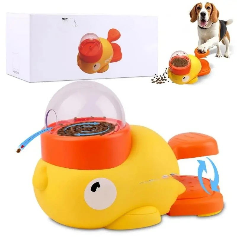 for Pet Treat Dispenser Toy Dog Slow Puzzle Feeder Interactive Duck Treat Automatic Feeder Toys for Dog Training Supplies