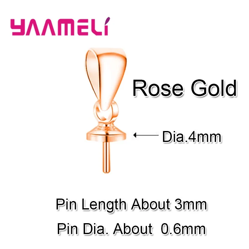 100 Stück 925 Sterling Silber Schrauböse Pin Bail Top gebohrte Perlen Endkappe für DIY Charm Anhänger Anschlüsse Schmuckherstellung – Detail 17