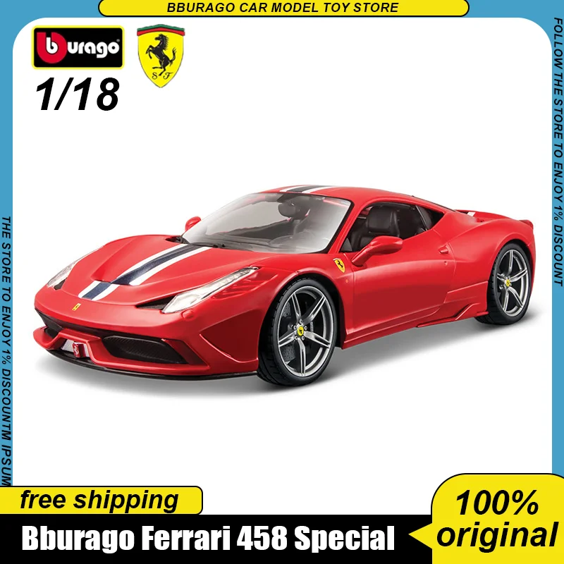 Un gran precio corte Bburago 1:18 Ferrari 488 Gtb aleación
