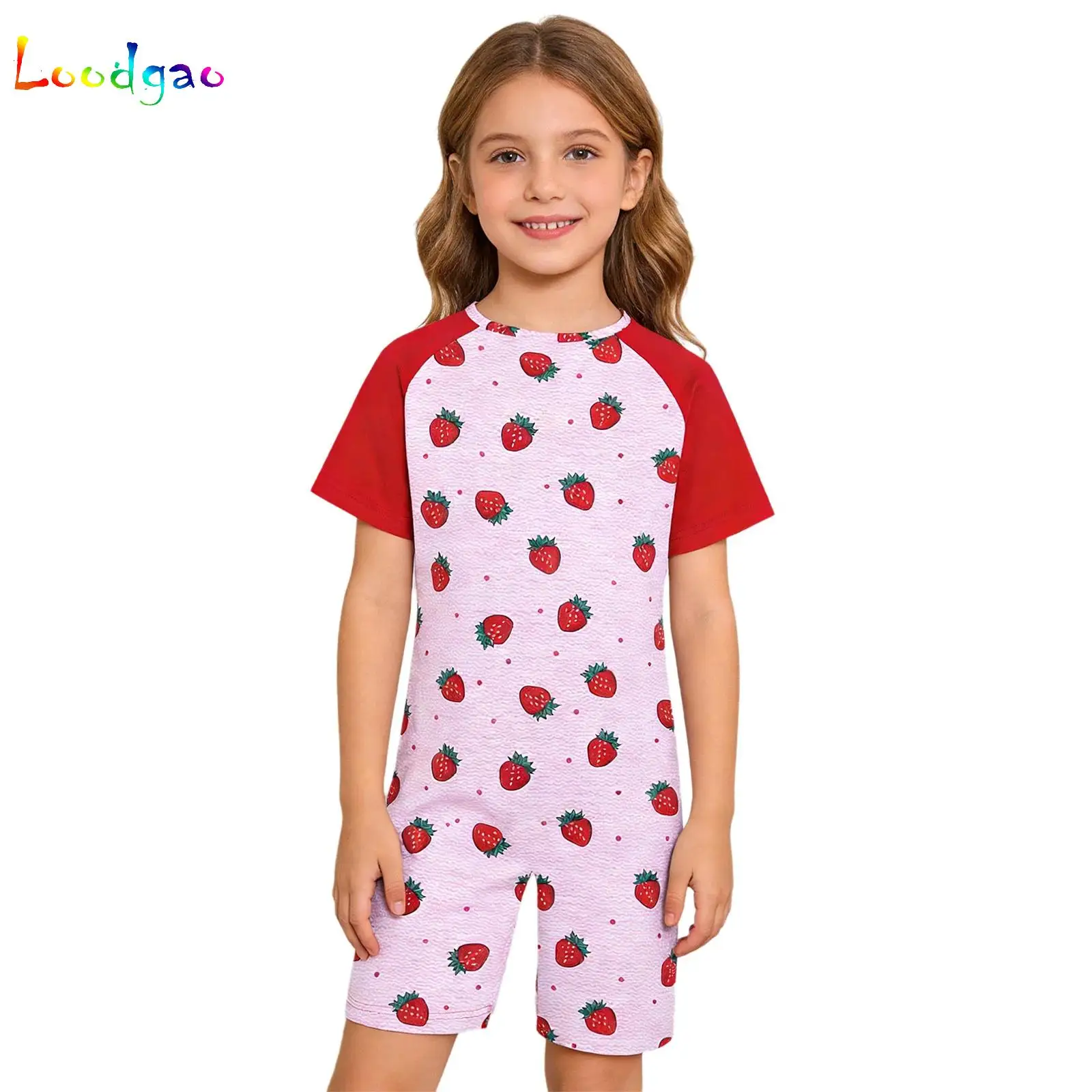 Adaptive Clothing for Kids Girls Boys Special Needs Autism Sensory Jumpsuit Cute Printed Soft Anti-Strip Romper Bodysuit Unitard