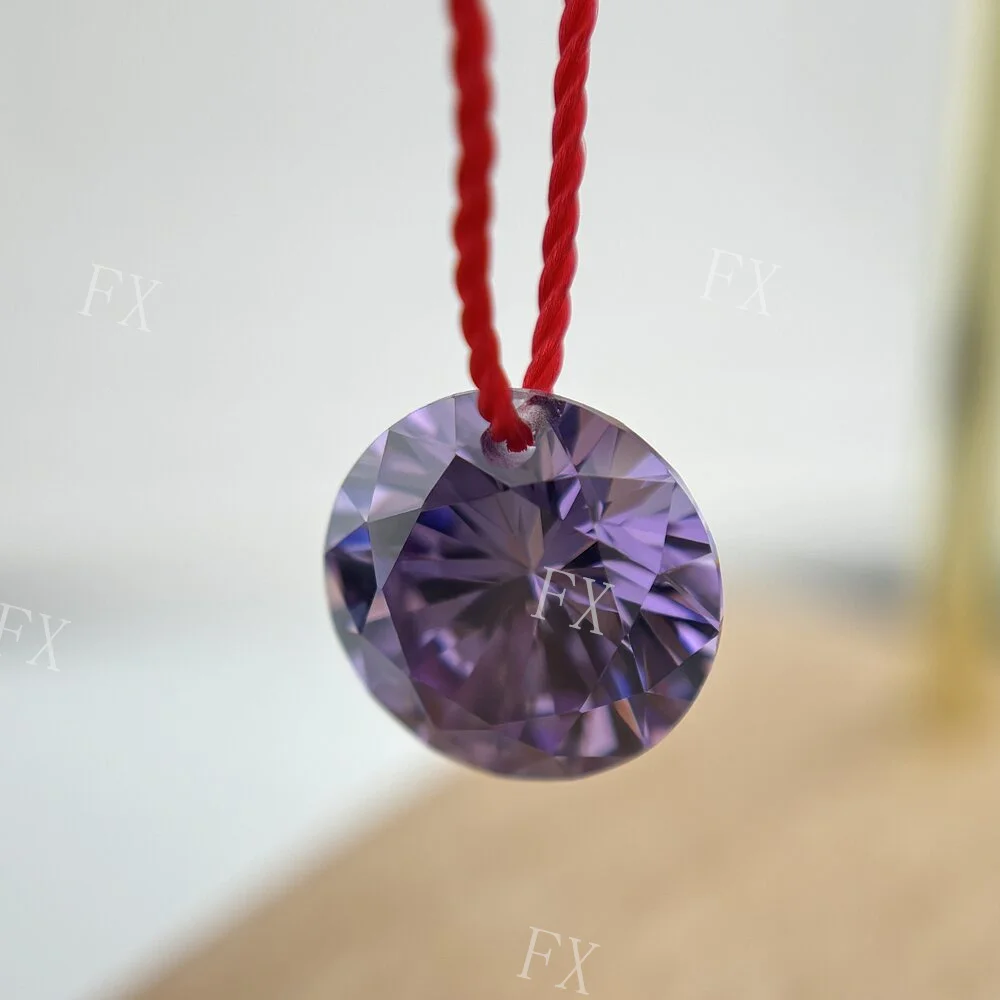 

Loose Amethyst Color Cubic Zirconia Beads AAAAA 3.5~12mm Round Shape Stones With Single Holes For DIY Jewelry Making CZ