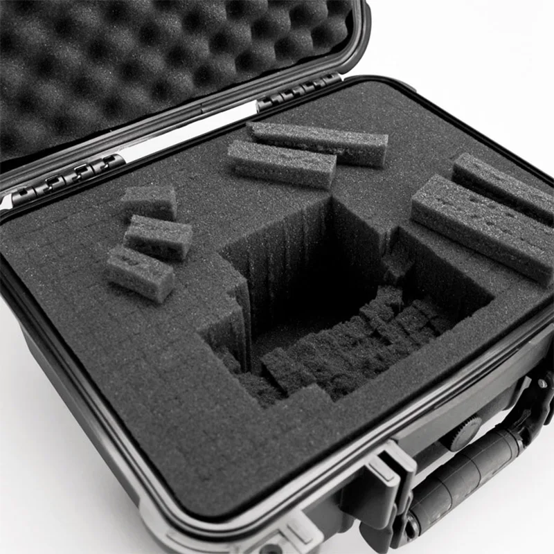 Waterproof Plastic Tool case Toolbox Suitcase Impact Resistant Sealed Equipment Box Camera Case File Bag With Pre-cut Foam