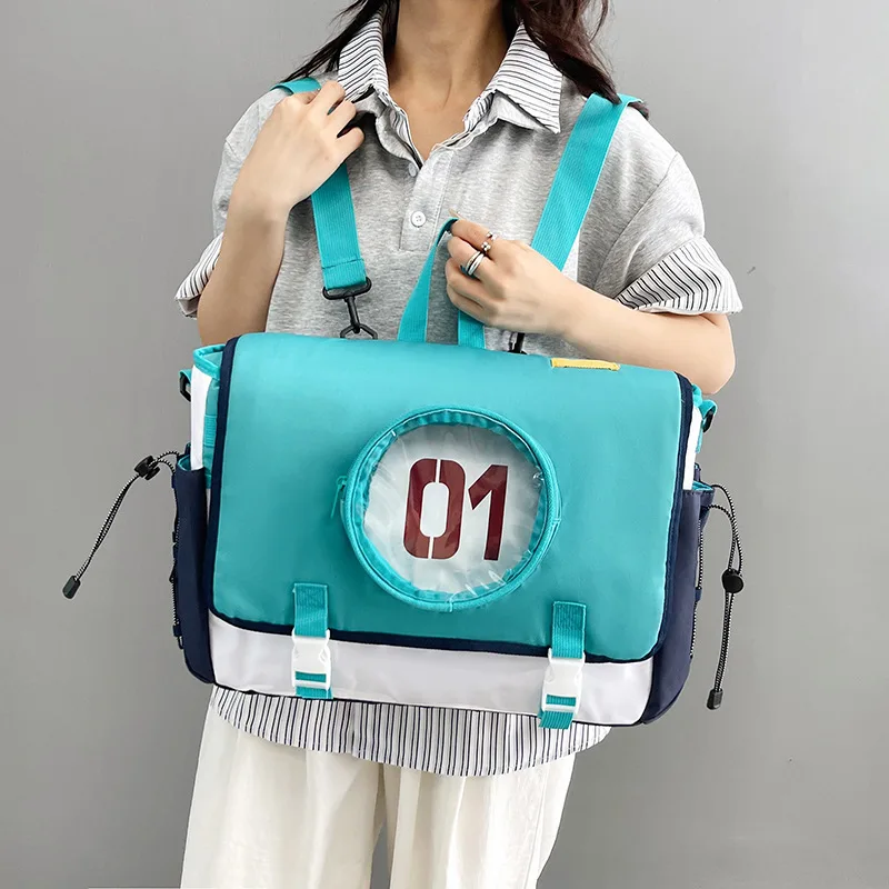 

Cartoon Cute Hatsune Miku Student Burden-reducing Large-capacity Multi-functional Waterproof Single Shoulder Cross-body Backpack