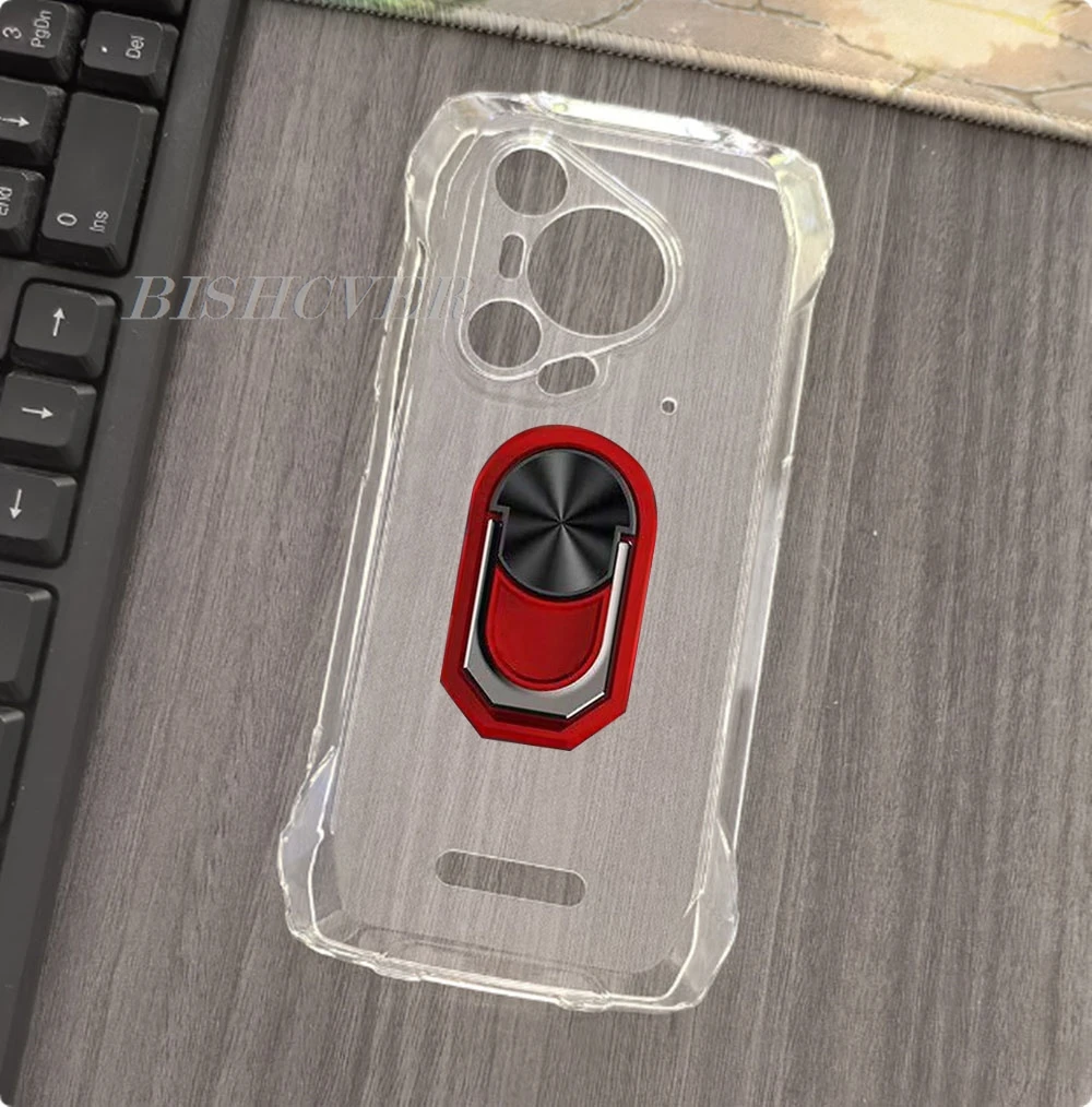 Magnet Phone Case For Blackview Oscal Pilot 3 6.78" OSCAL Pilot3 Shockproof Soft TPU Silicone Cover With Ring Holder
