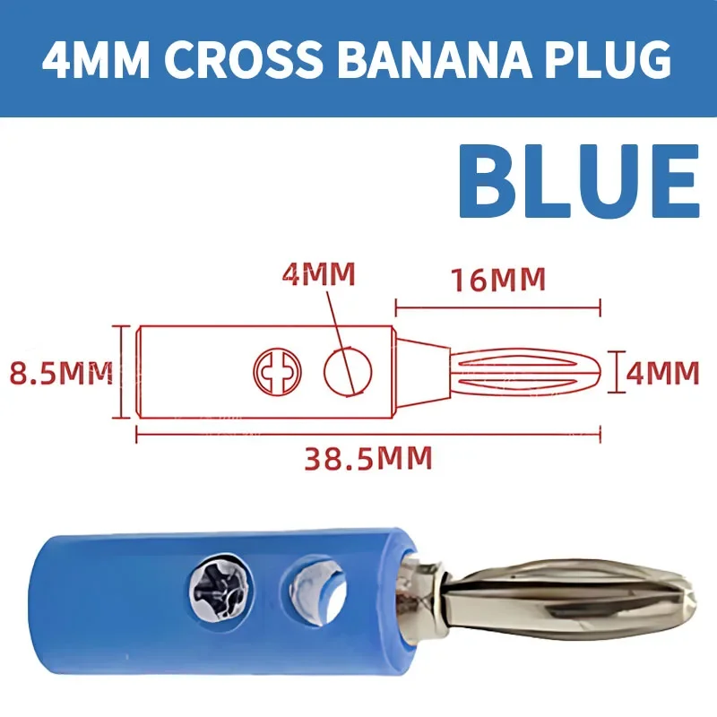 20/50/500PCS 4MM Banana Type Plug Matching Socket, Solderless with Fixed Screw, Speaker Sound Plug Terminal 5 Colors Available