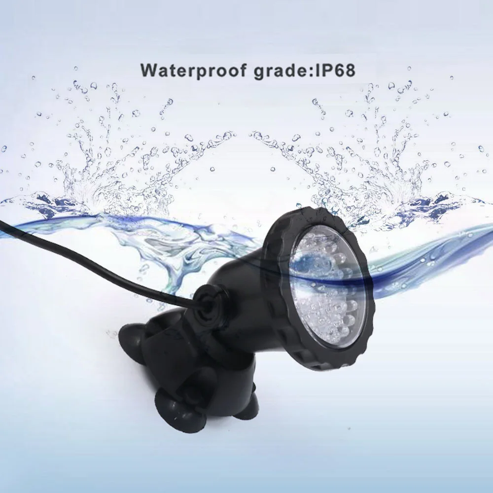 IP68 LED Underwater Lights DC 12V Waterproof Lamp RGB Spotlight Swiming Pool Light with Remote Control Decorative Spot Light