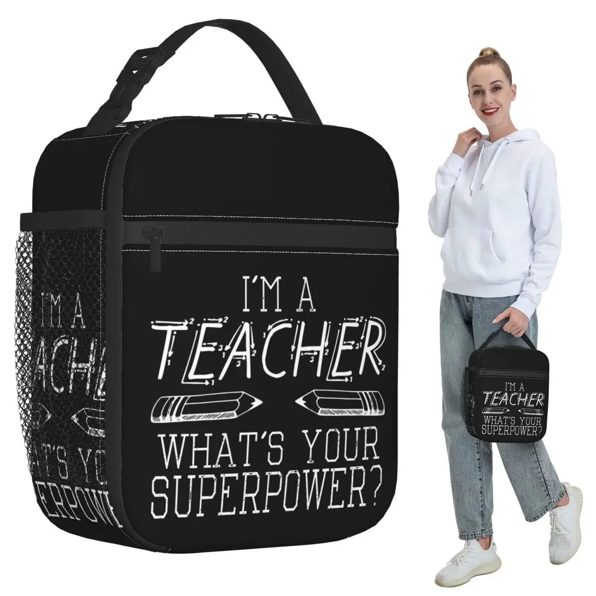 

Я учитель, что ваш сверхмощный изолированный ланч-сумка для женщин, офисный холодильник, термосумка для еды, портативные ланч-боксы