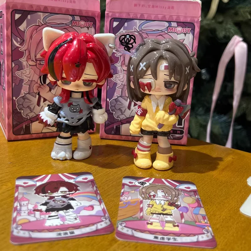 Missy doce luto loli caixa cega figura ornamento segunda geração corvo paraíso ponto escondido figura presente de aniversário das crianças