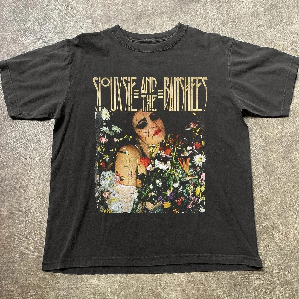 

Summer Women's Vintage Siouxsie and The Banshees T-Shirt Sweat-wicking and Breathable Tee Streetwear Oversized Loose Casual