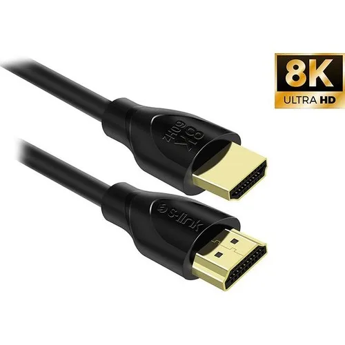 

S-link SL-H8K02 HDMI 1.5m 8K 60Hz 4K 120Hz Ultra HDR 2.1V 7680P PVC Cable