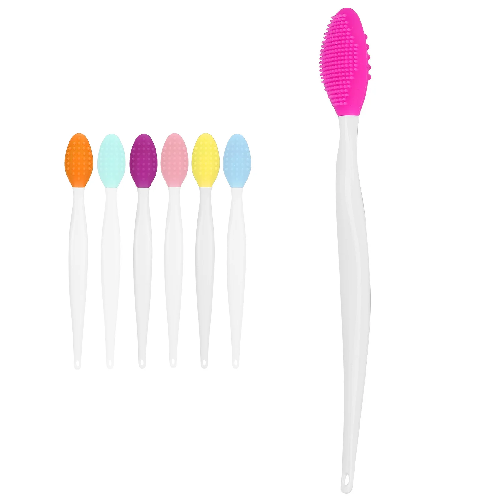 1PC Beauty Skin Care Wash Face Silicone Brush Exfoliating Nose Clean Blackhead Removal Brushes Tools With Replacement Head