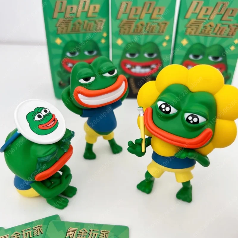 Hot Selling Blind Boxs Sadness Frog Spending Gold Player Series Pepe Lonely Frogs Figurine Figurines Trendy Toys Christmas Gifts