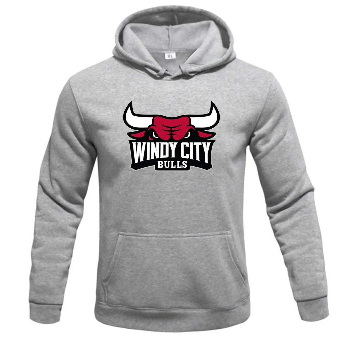 Chicago Bulls Team Logo Printed Men\'s Brushed Hoodie Sports Casual Fashion Men\'s Spring and Autumn Men\'s Pullover Loose Street T