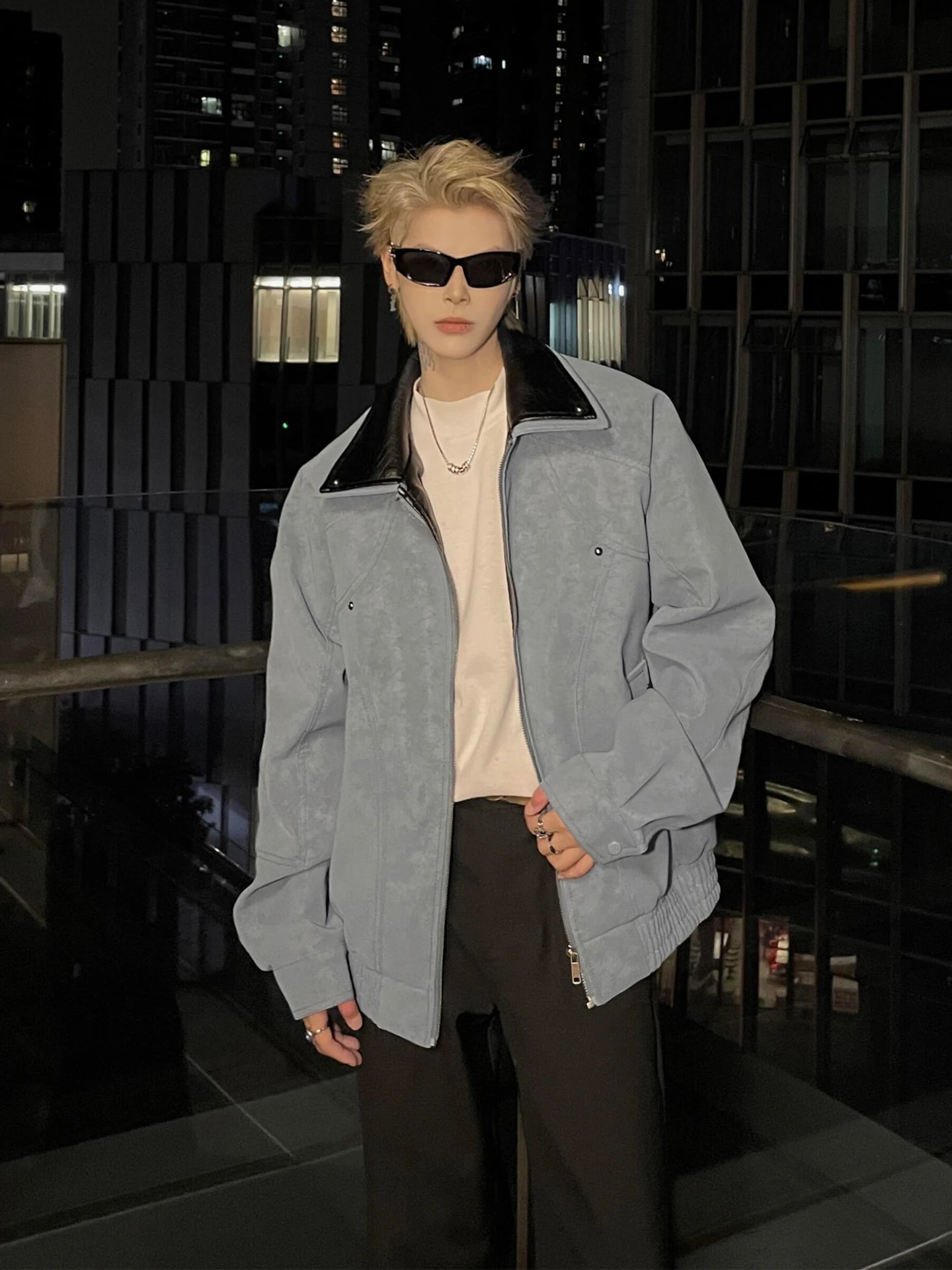 

Cleanfit ort Деконструированный воротник Спецодежда Джет Мужской Sle Осенний High Street Джет из искусственной кожи Крутая и верхняя одежда Haome