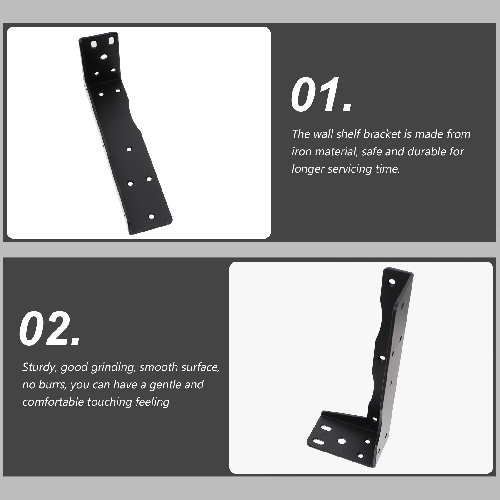 

2 Pcs Heavy-duty Hanging Code Support Frame Furniture Brackets L Shelf Metal Decorate Workshop Shelves Iron Kitchen
