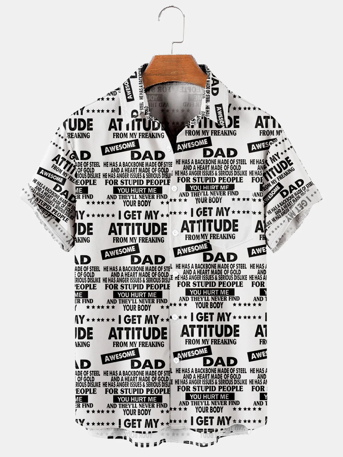 

2022 креативная черно-белая рубашка с буквенным 3D-принтом, Гавайский пляж, одна пуговица, кубинский воротник, трендовая крутая короткая рубашка для мужчин