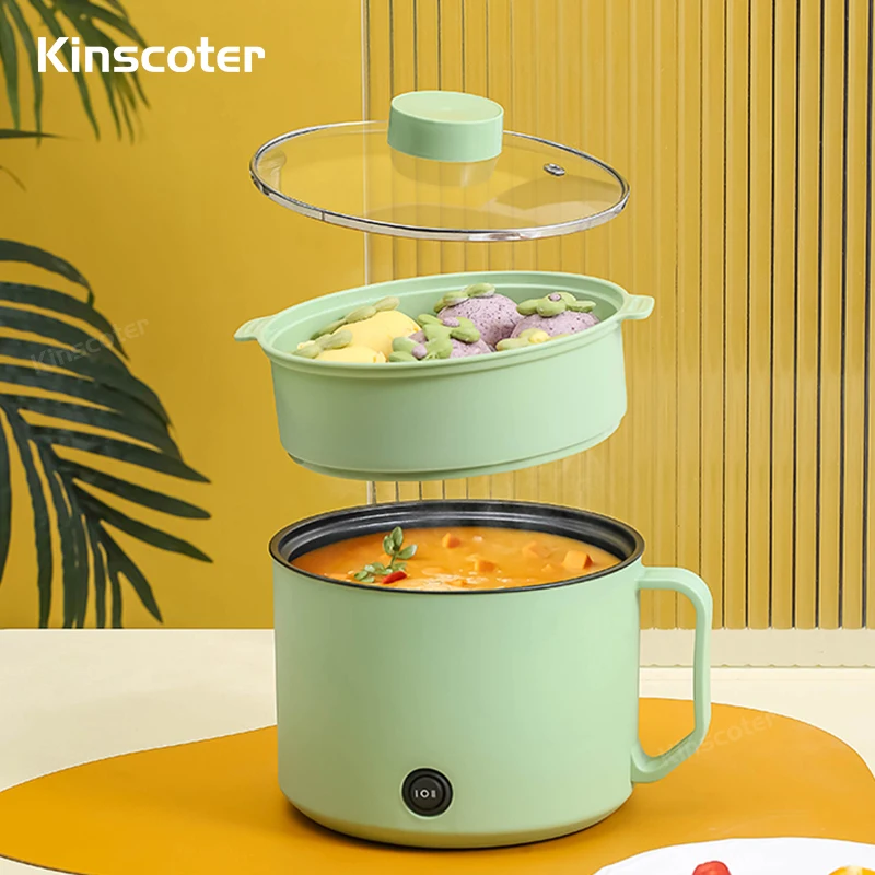 

1.8L Capacity Mini Home Cooking Pot Multifunctional Rice Cooker Non Stick Pan Safety Material Potable Stockpot Utility Electrice