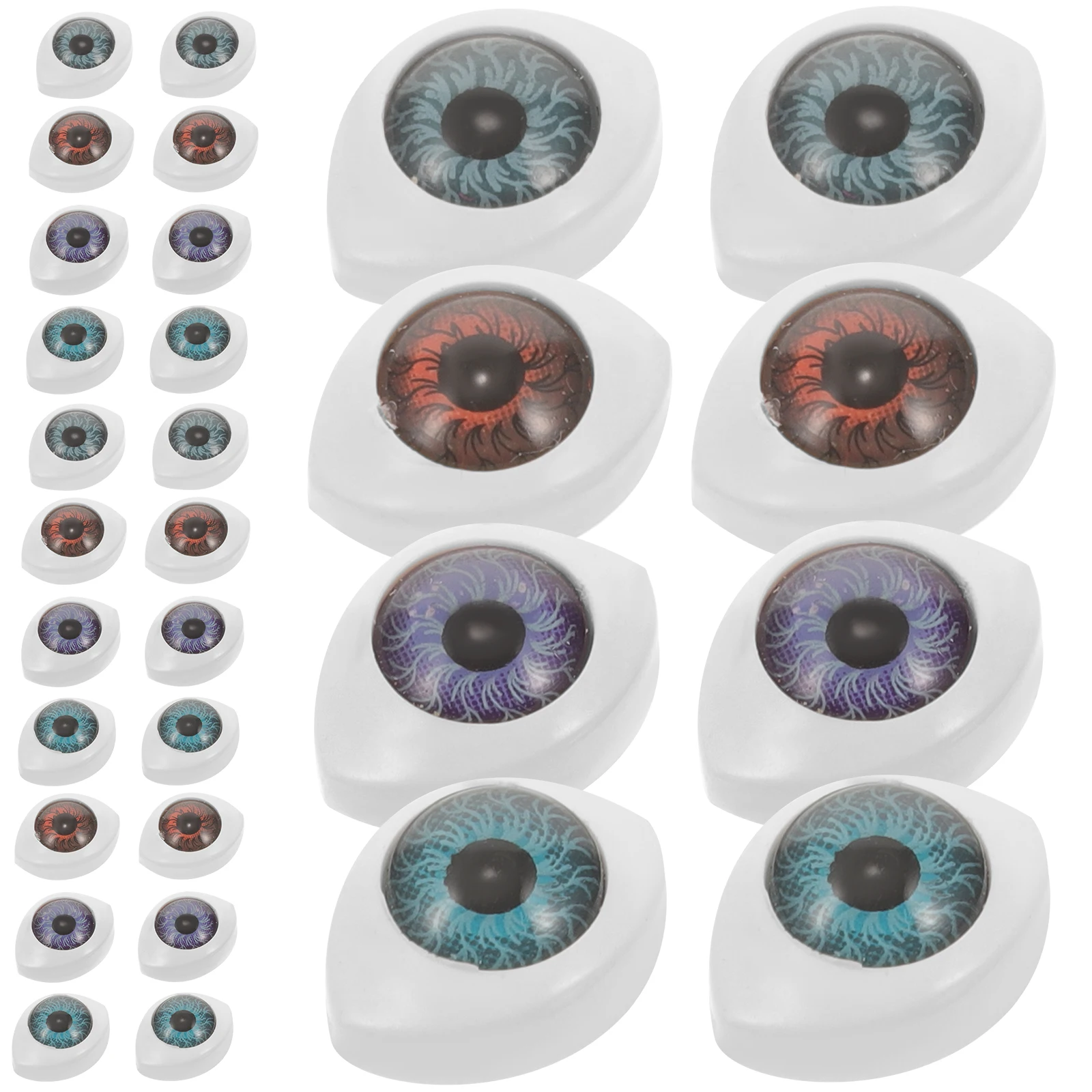 

100pcs Acrylic Eyeballs Eyes for Crafts Simulated Pendant Fake Round Eyes DIY Accessories Handmade Projects